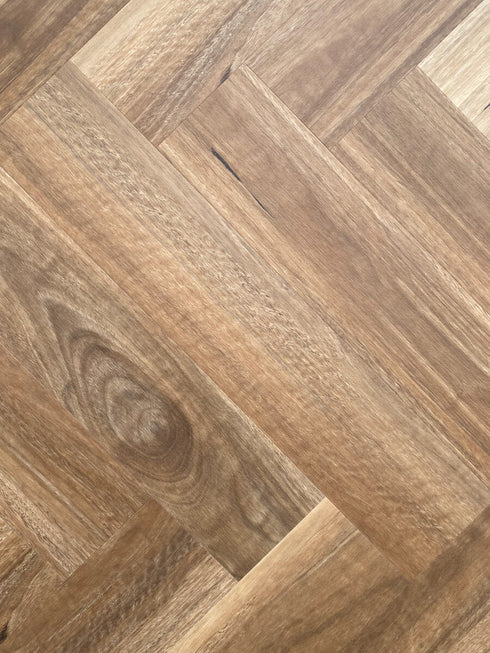 9mm Hybrid Herringbone Obsidian - Spotted Gum - HTT Flooring